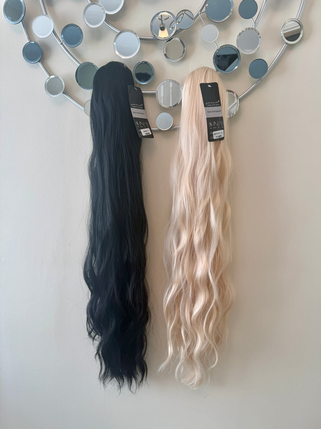 Wavy ponytails