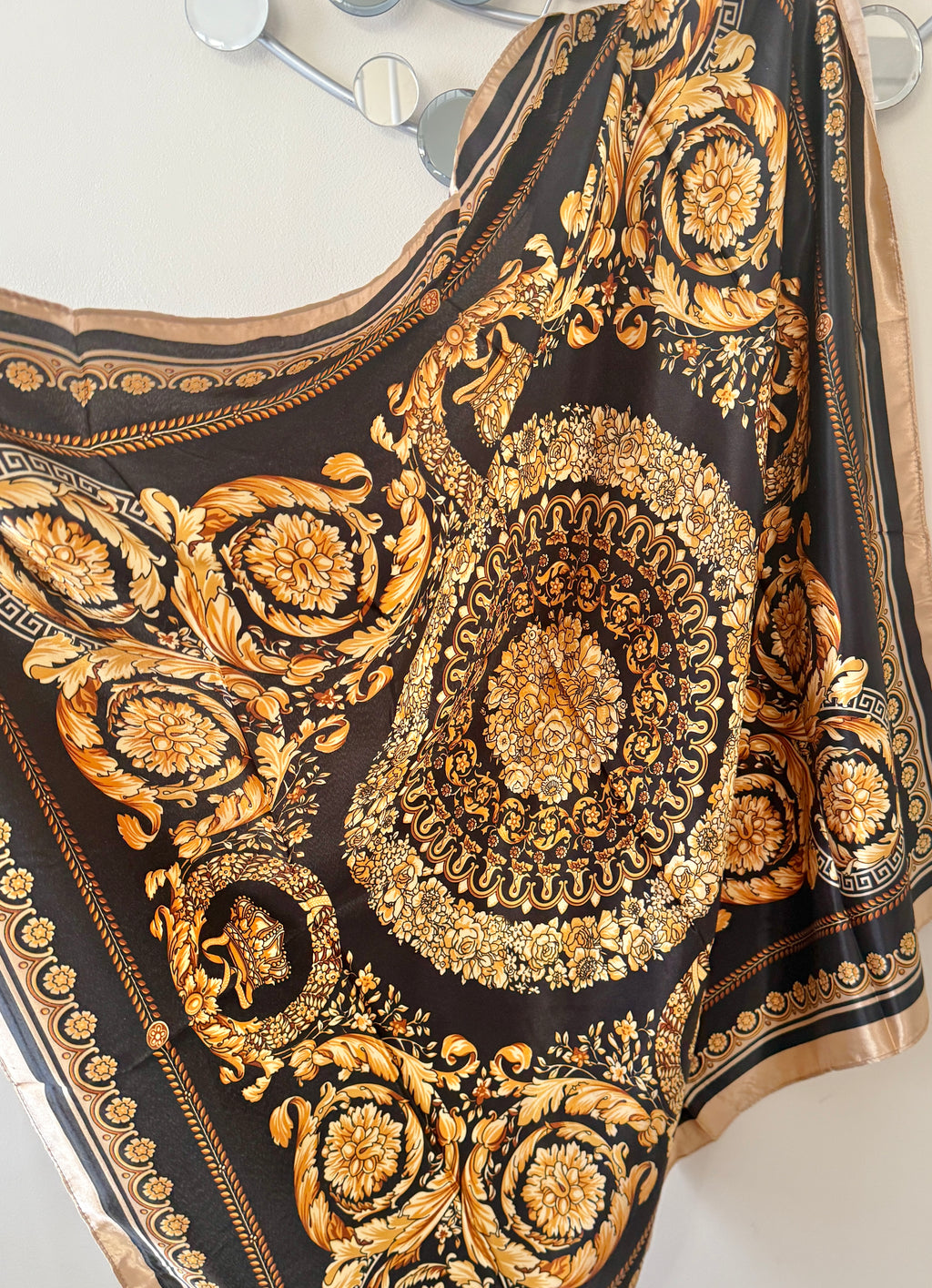 Large silky scarf