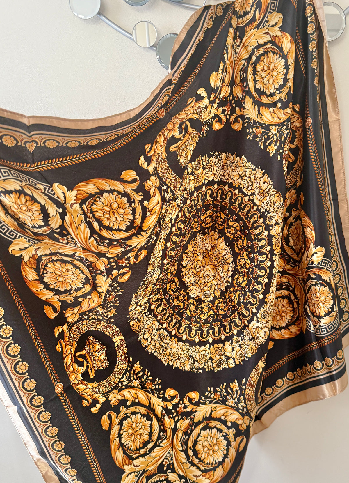 Large silky scarf