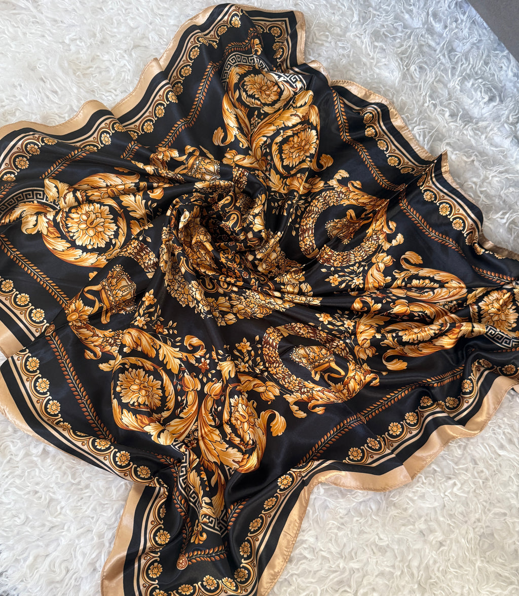 Large silky scarf