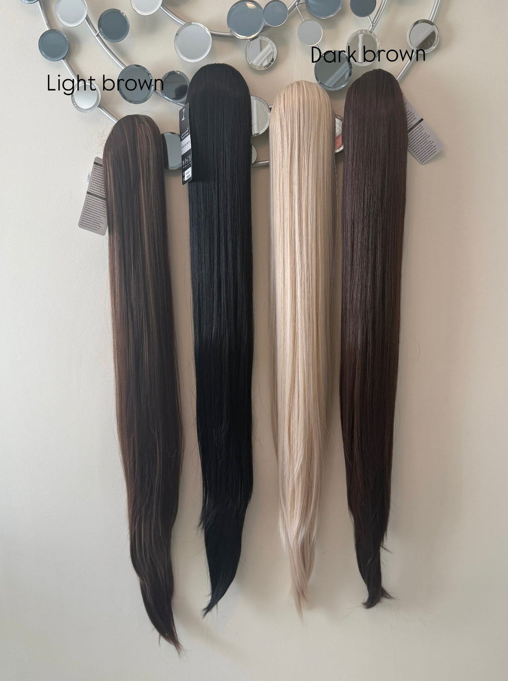 Straight ponytails