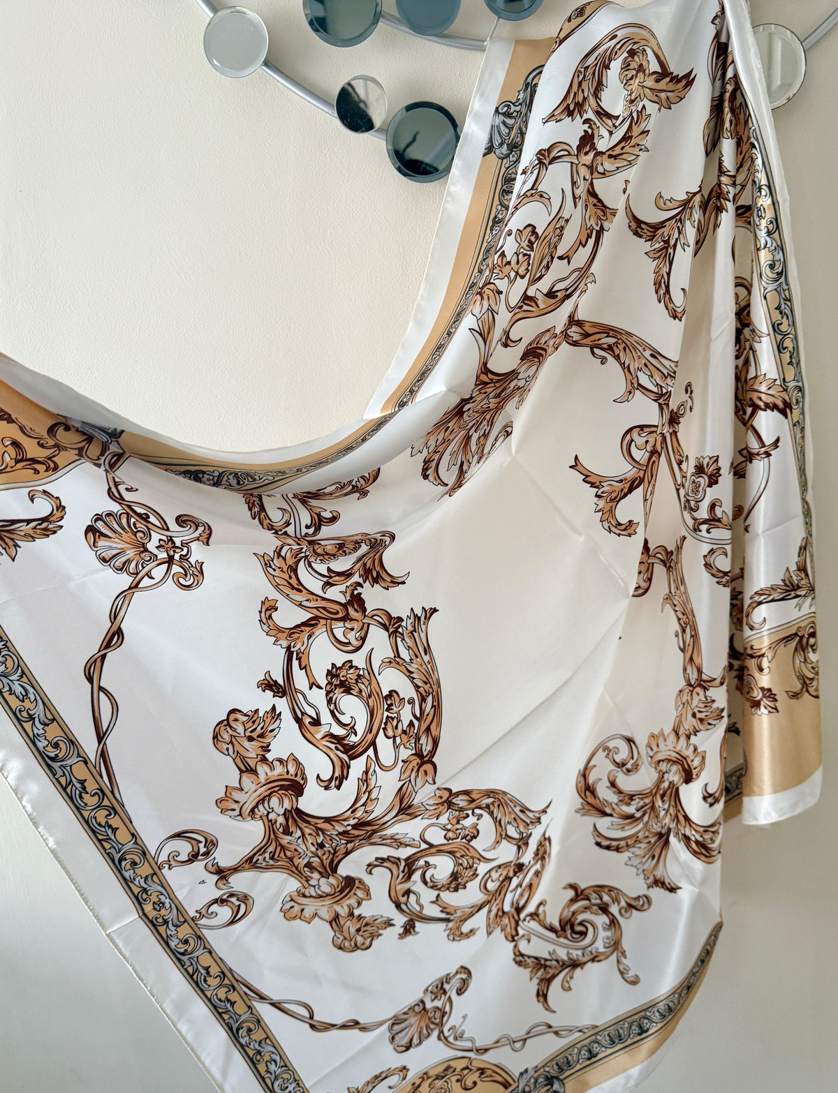 Large silky scarf