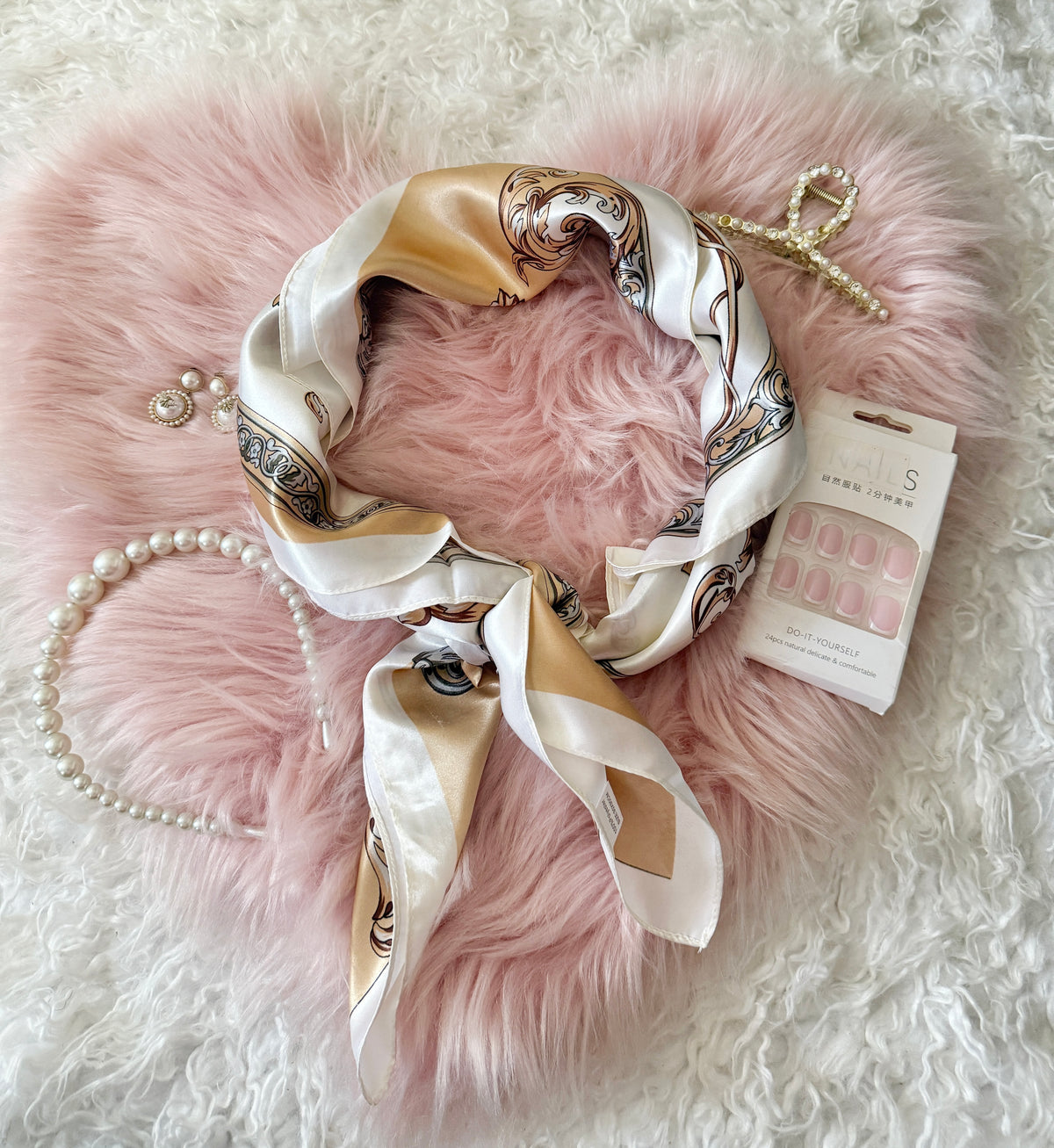 Large silky scarf