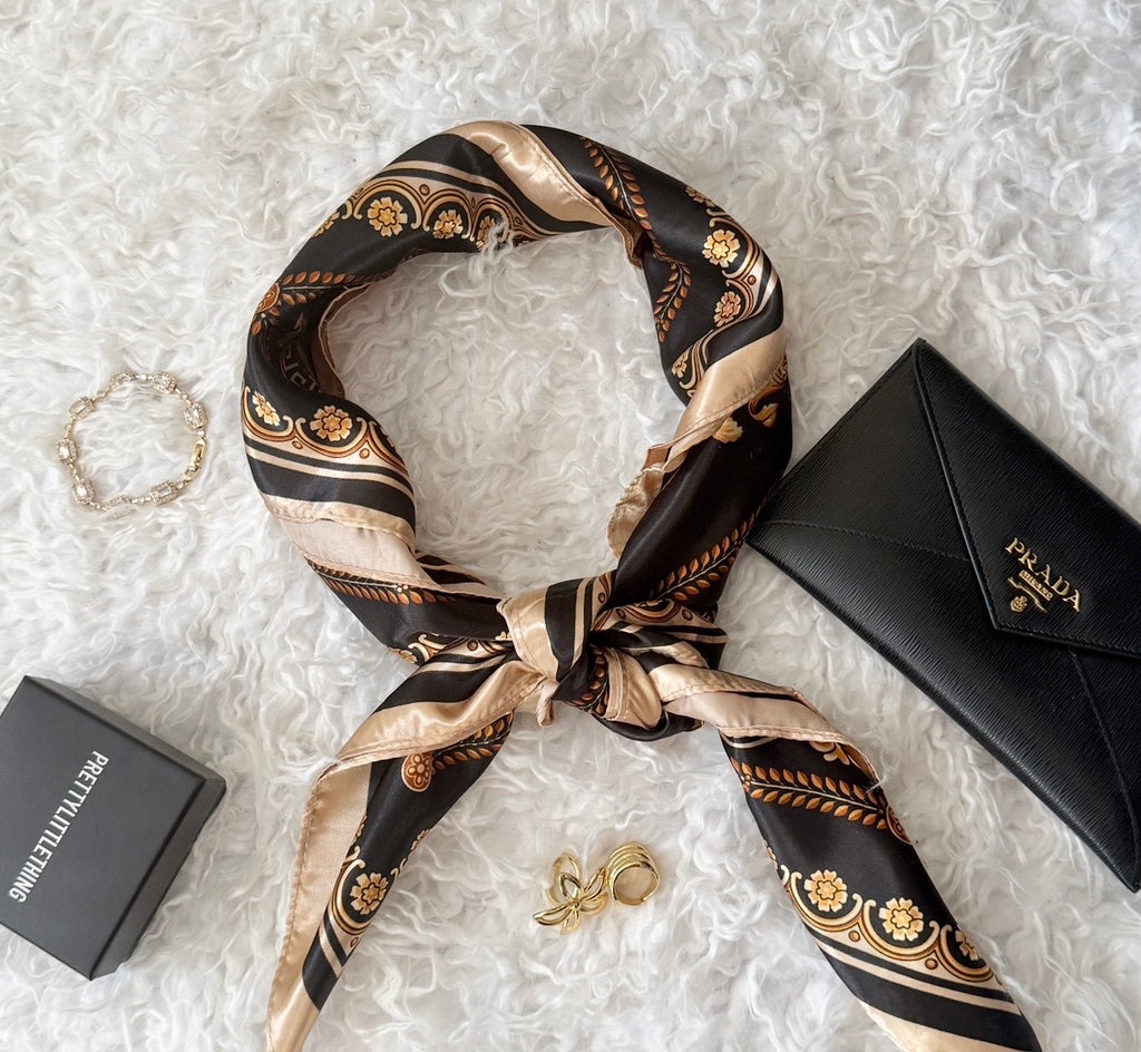Large silky scarf