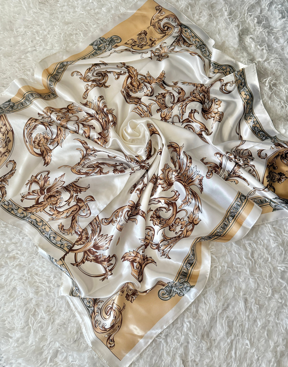 Large silky scarf