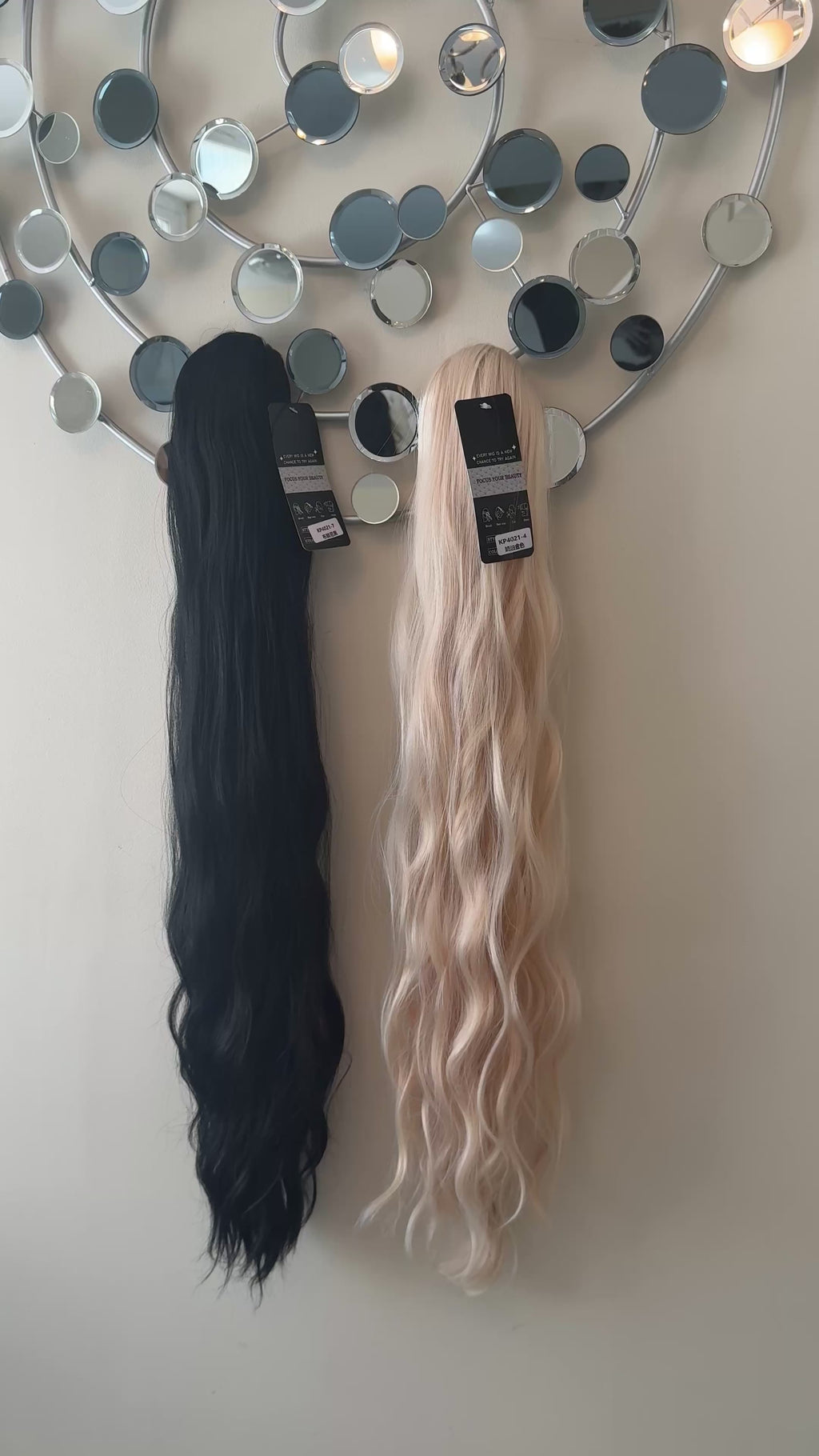 Wavy ponytails