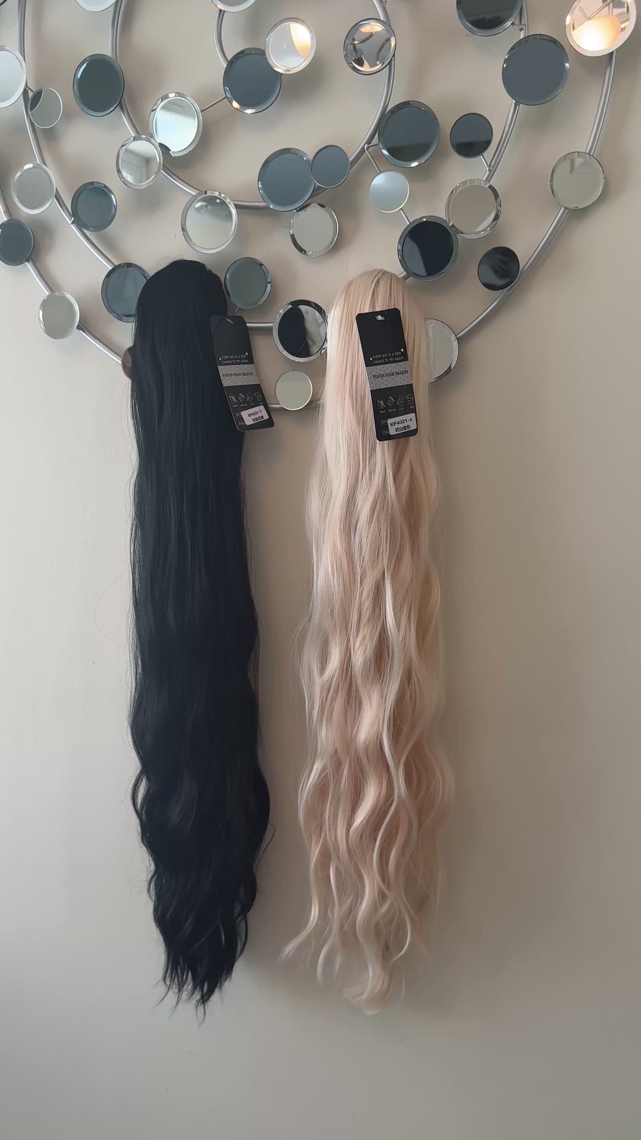 Wavy ponytails